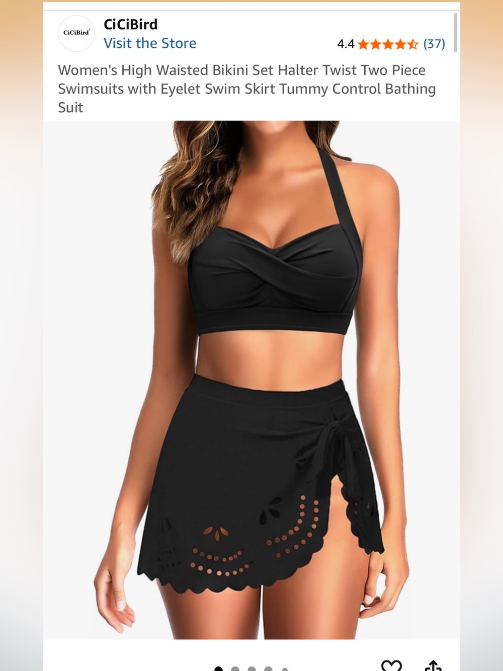 NWT 2 Piece Swimsuit L